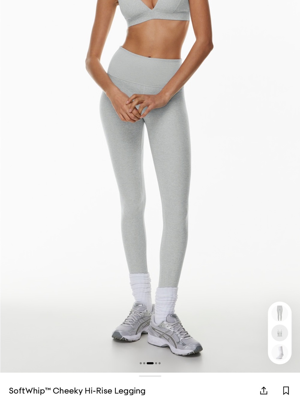 Aritzia Golden SoftWhip™ Cheeky Hi-Rise Legging - Heather Chrome